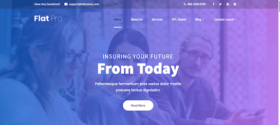 Thème WordPress plat