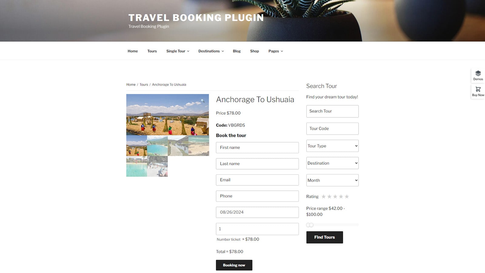 Рисунок Travel Booking, плагин WooCommerce для бронирования туров для WordPress с поддержкой шлюзов онлайн-платежей.