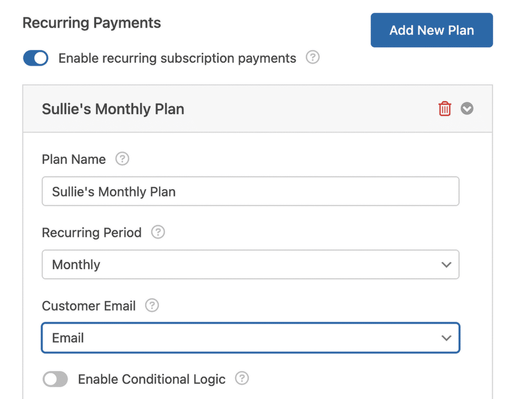 recurring payments