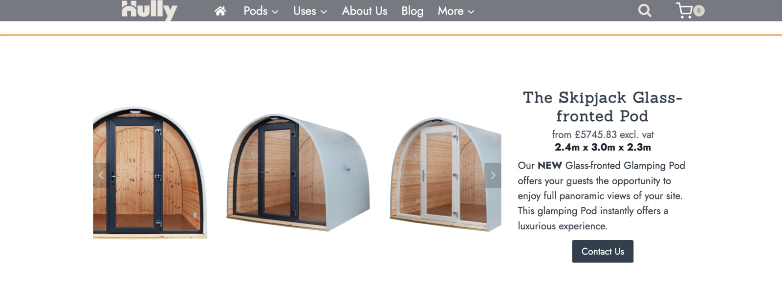 Erschwingliche Glamping-Pods.