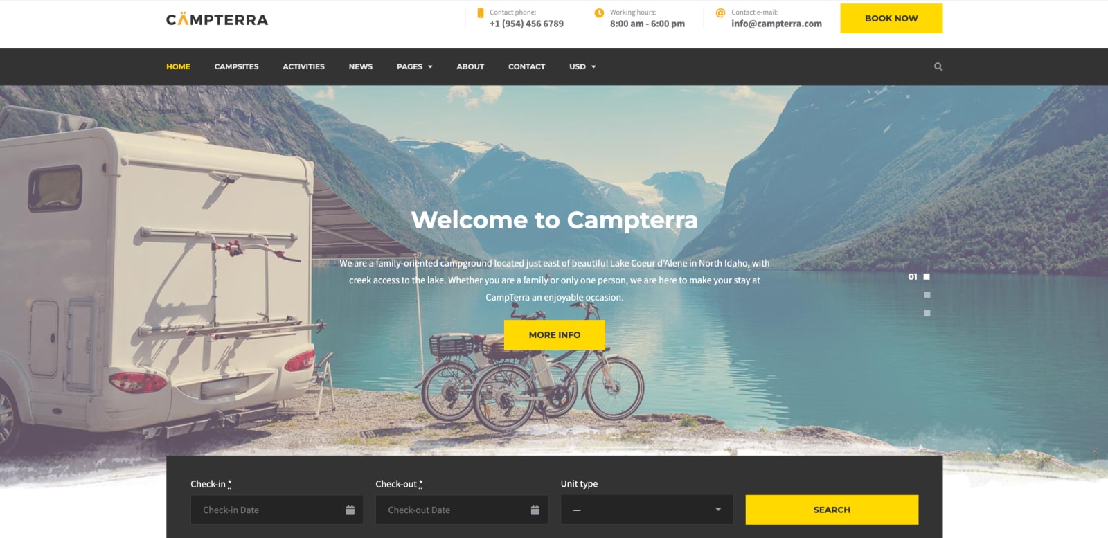 Campterra WordPress 主题。