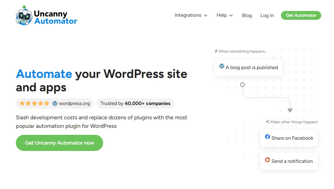 Uncanny Automator: WordPress-Automatisierungs- und Integrations-Plugin