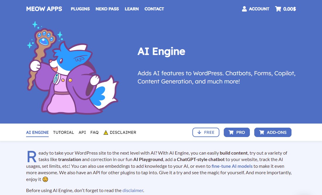 AI Engine – ปลั๊กอิน WordPress