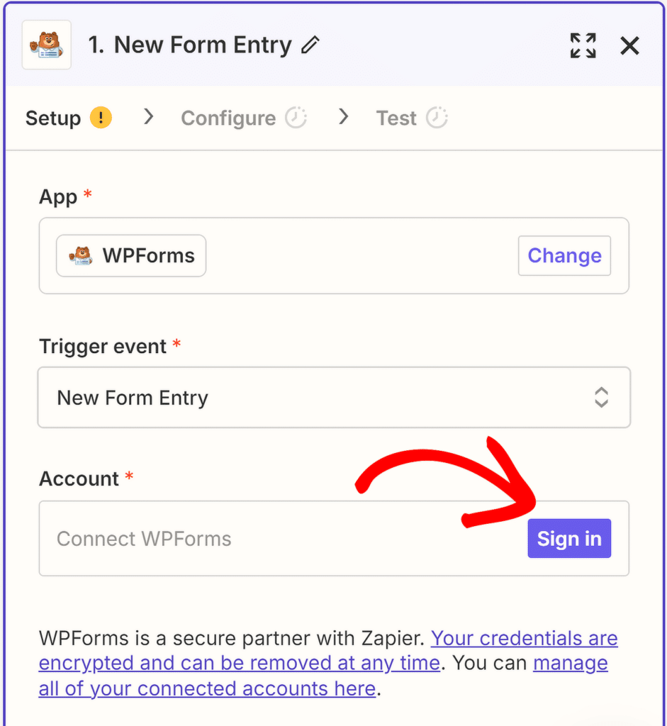 connect wpforms with zapier