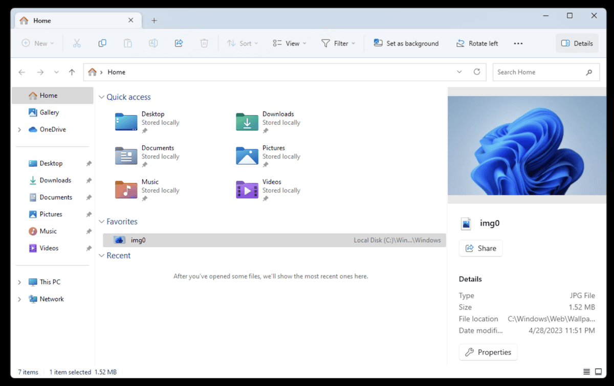 Windows File Explorer ทั่วไป