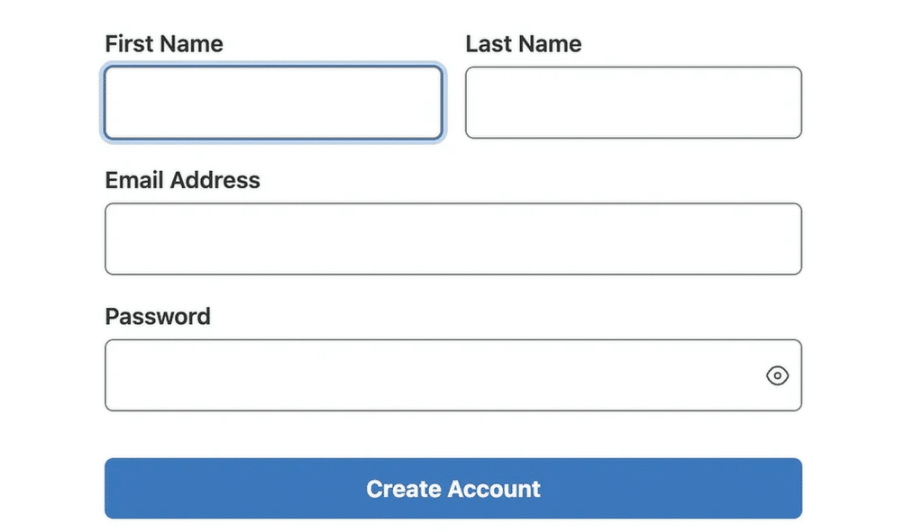 account creation