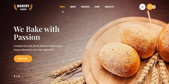 Tema WordPress per pasticceria