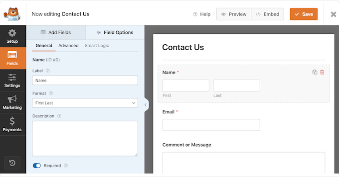 Rearranging and adding fields to WPForms