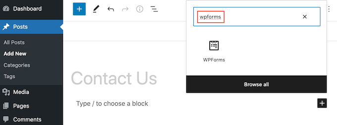 WPForms Block 