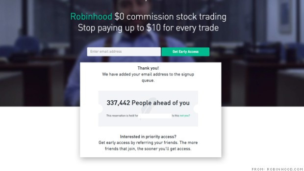 グロースハッキングの例 - Robinhood