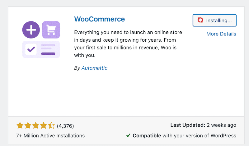 Kreator uruchomienia Twojego sklepu - Źródło: wtyczka WooCommerce 