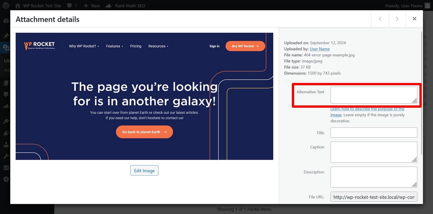 Tambahkan teks alternatif ke gambar di perpustakaan media WordPress