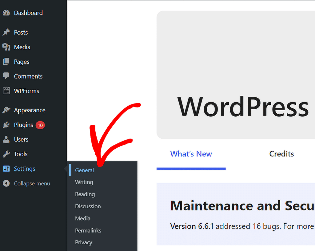 wordpress settings