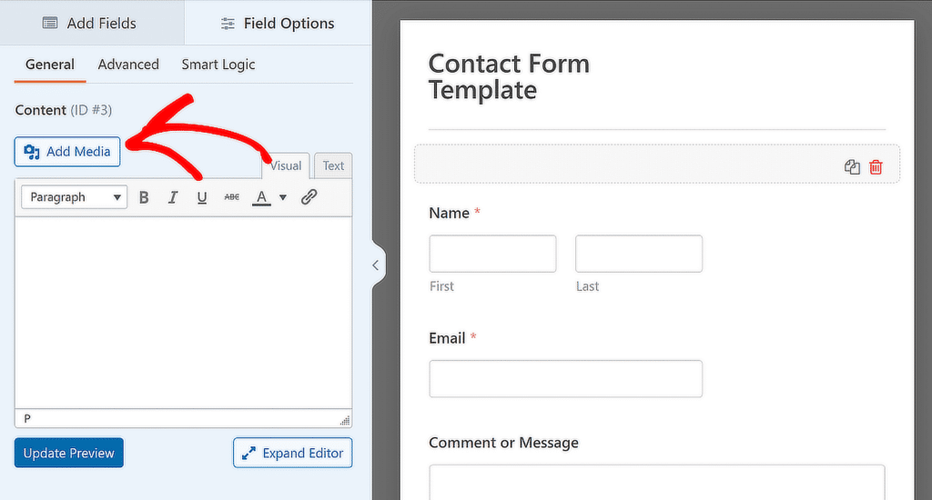 content field add media