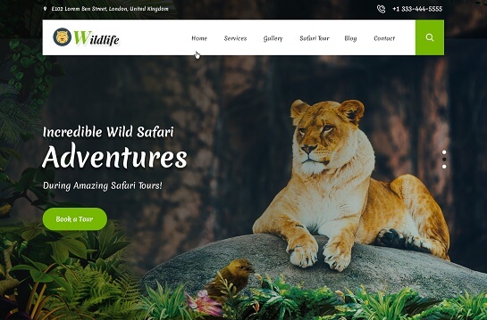 Thème WordPress pour zoos