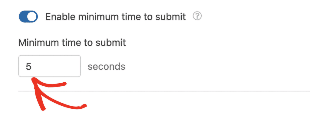 enable minimum time to submit