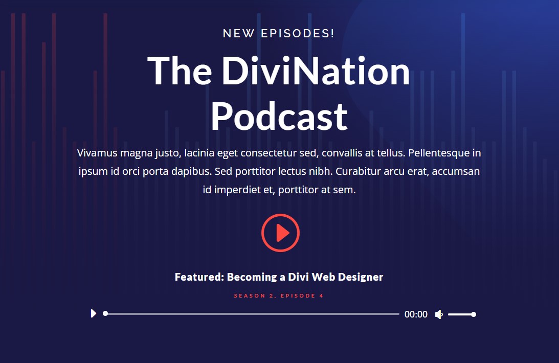 Templat Podcast Divi