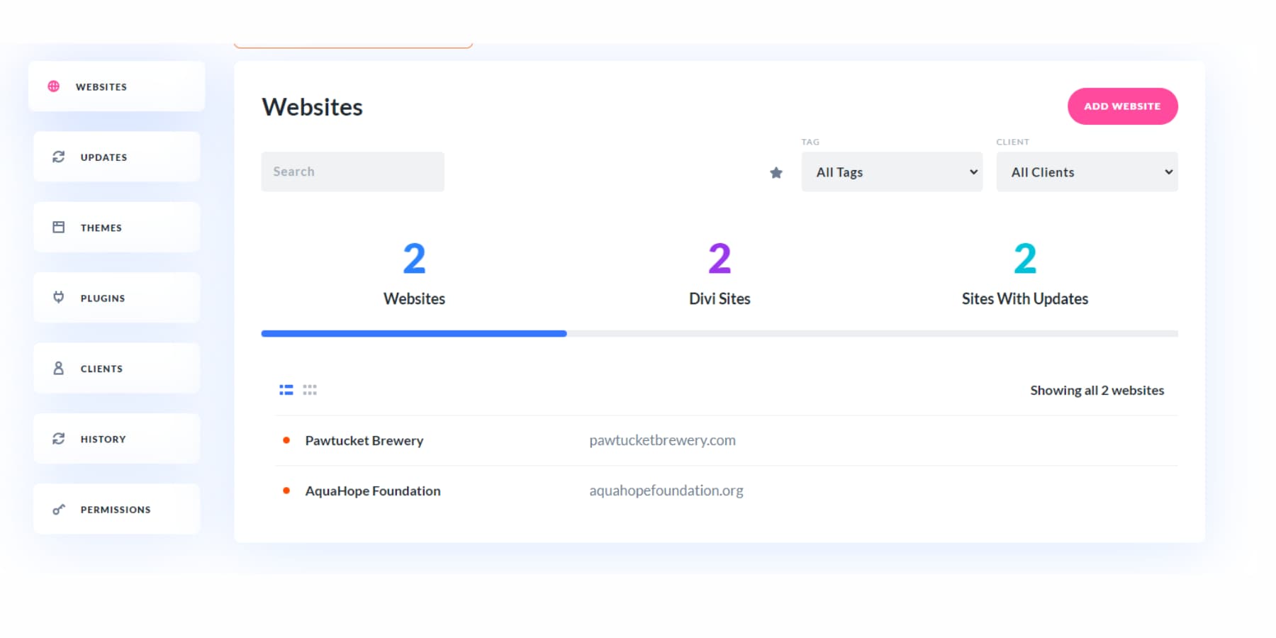 Uma captura de tela de sites bifurcados em várias guias