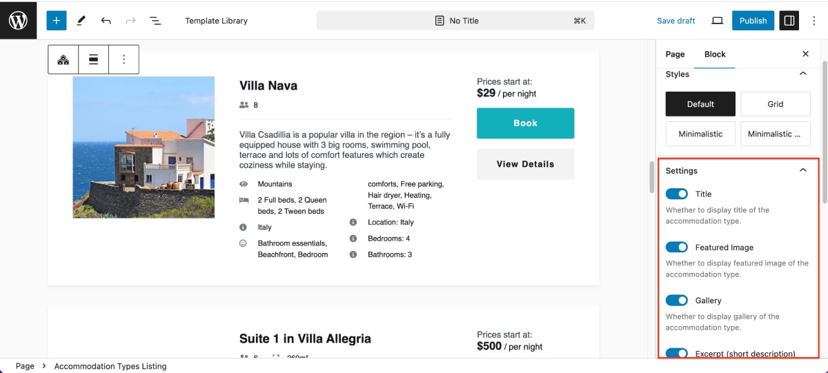 Bloquear configuración en MotoPress Hotel Booking.