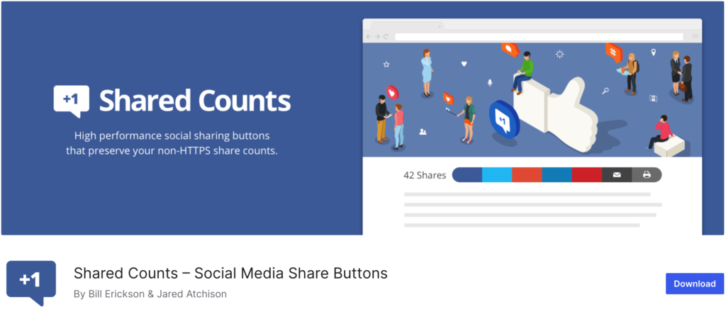 Это скриншот плагина Shared Counts