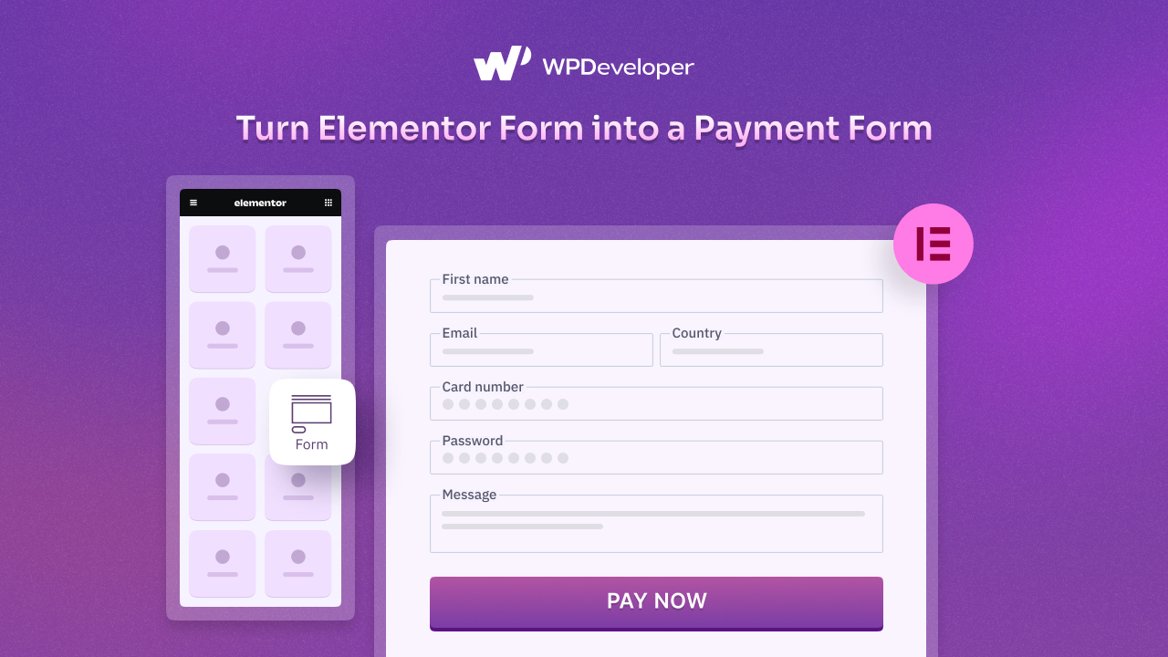 Transform Elementor Form into a Payment Form