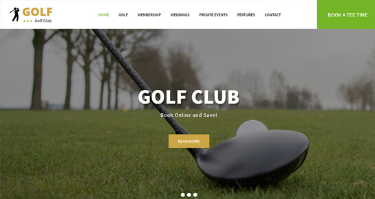 tema wordpress de golfe