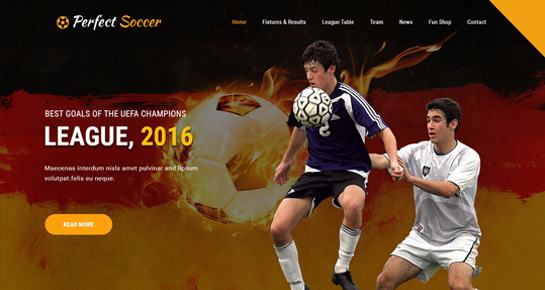 tema WordPress de futebol