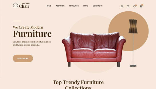 Tema de WordPress para WooCommerce para muebles