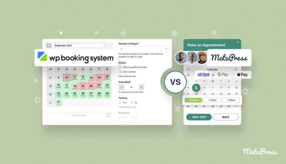 System rezerwacji WP a rezerwacja spotkań MotoPress.