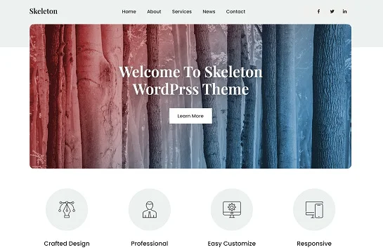 Szkieletowy motyw WordPress