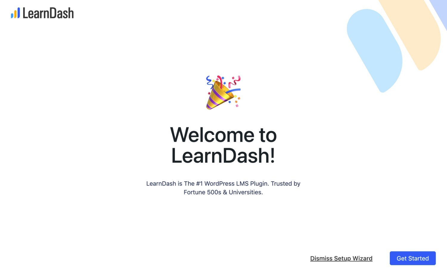 Procedura guidata di configurazione di LearnDash