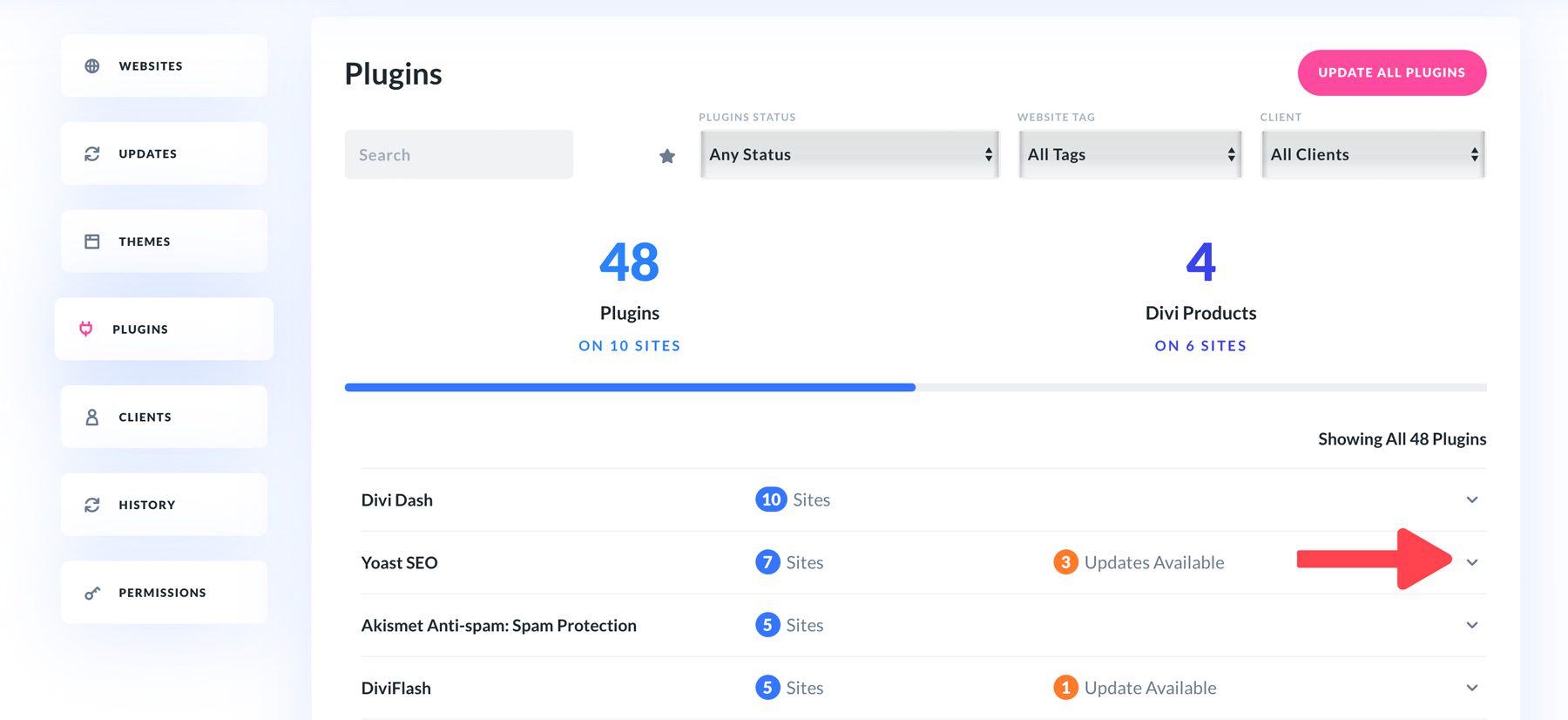 Plugin Divi Dash tidak aktif