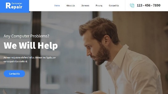 コンピューター修理のWordPressテーマ