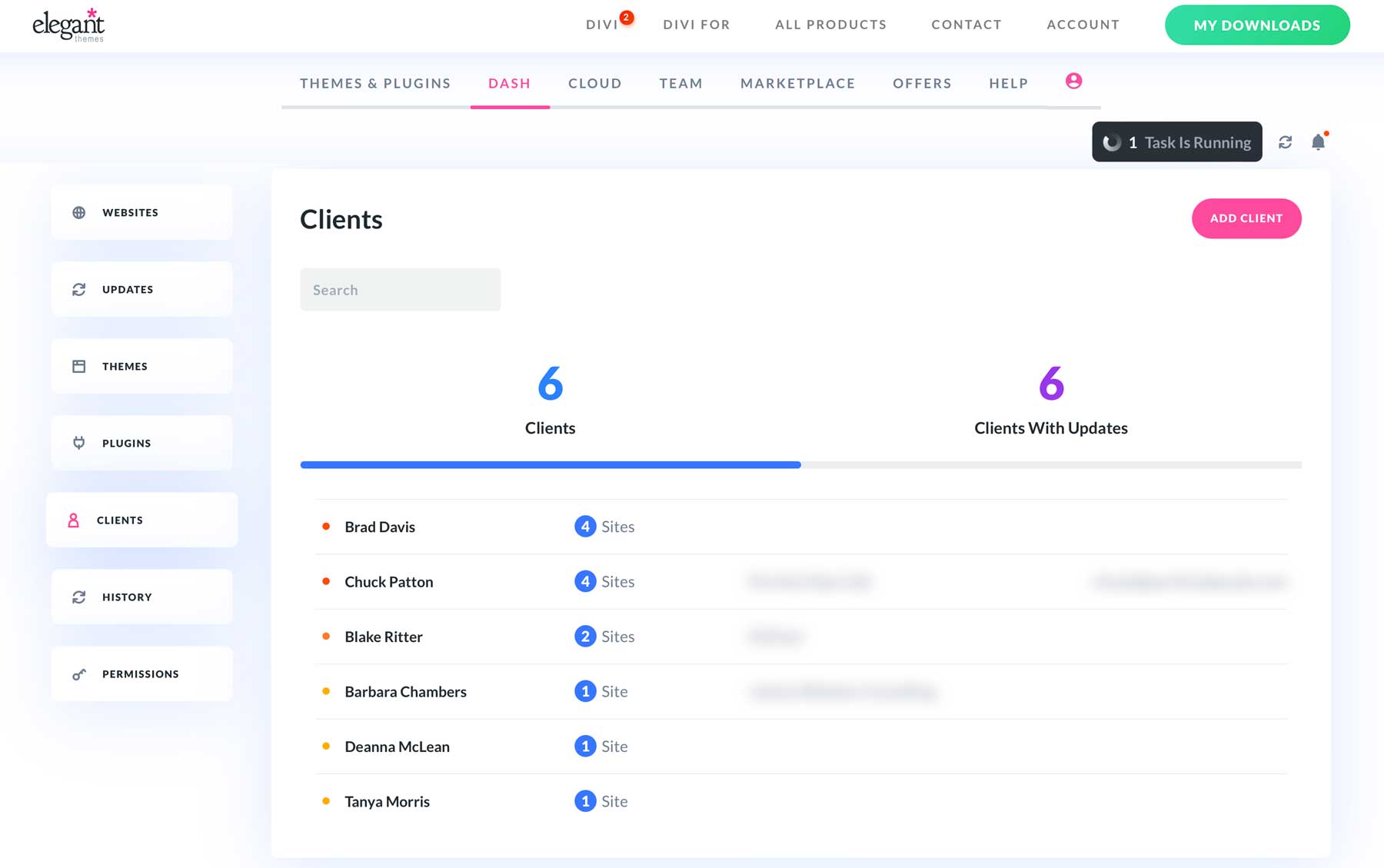 Divi Dash-Client-Dashboard