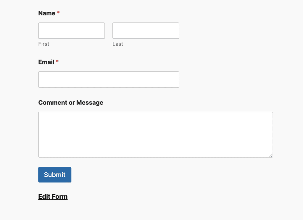 Medium and Large field sizes in a form preview