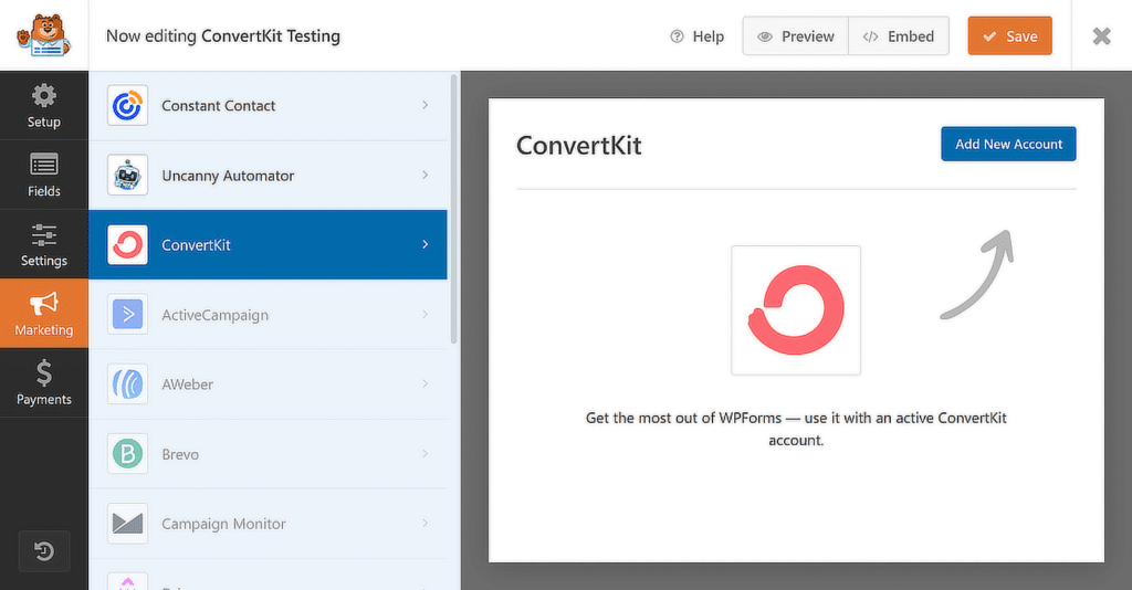 wpforms and convertkit