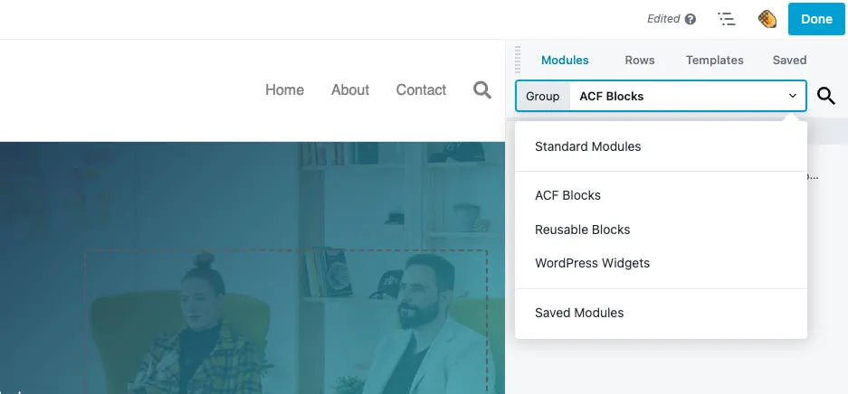 บล็อก ACF ใน Beaver Builder