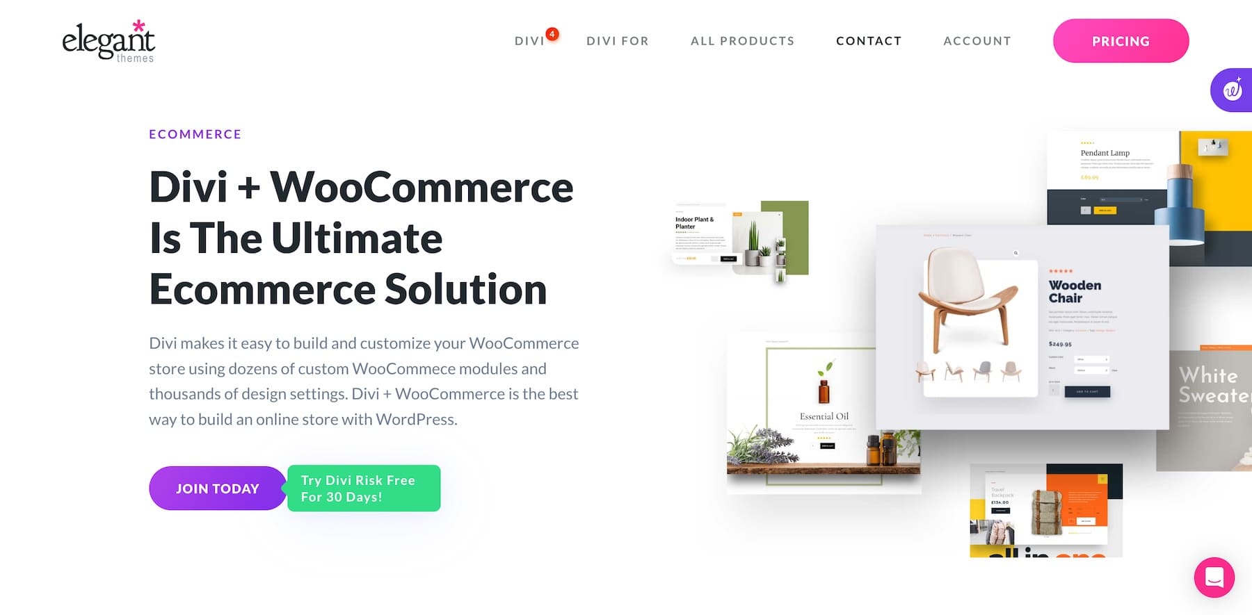 конструктор divi woocommerce