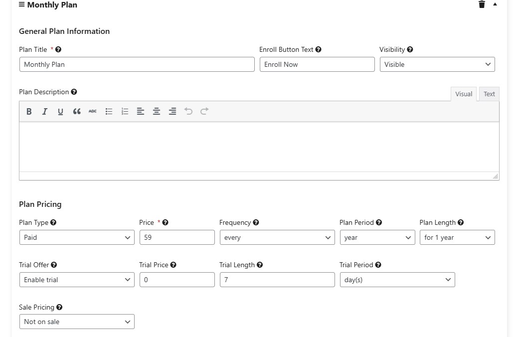 Планы доступа LifterLMS