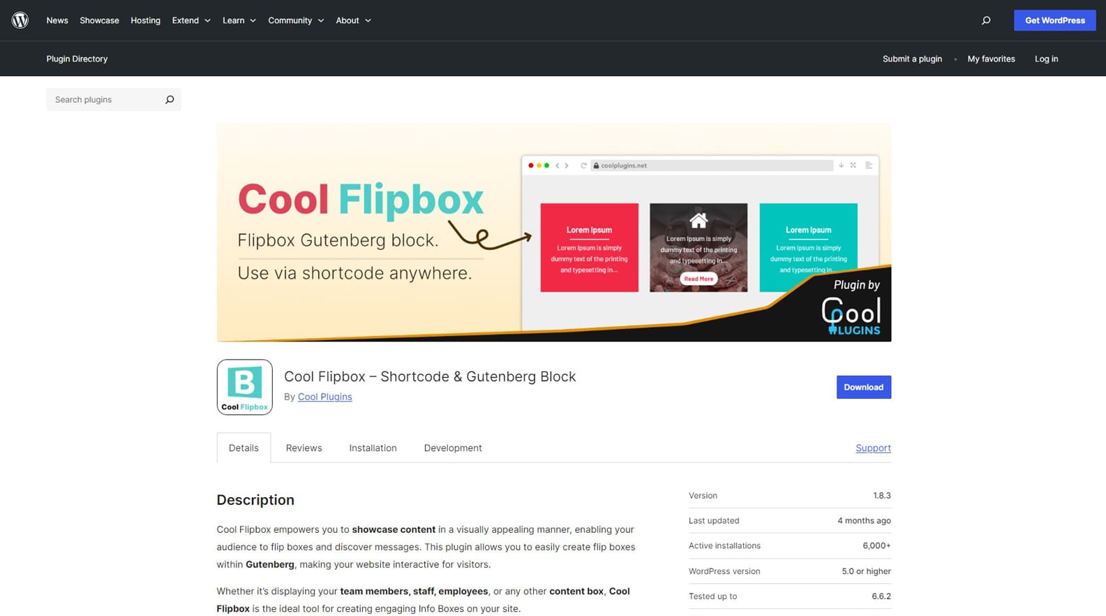 Tampilan Cool Flipbox, salah satu plugin flip box WordPress dengan beberapa opsi penyelarasan.