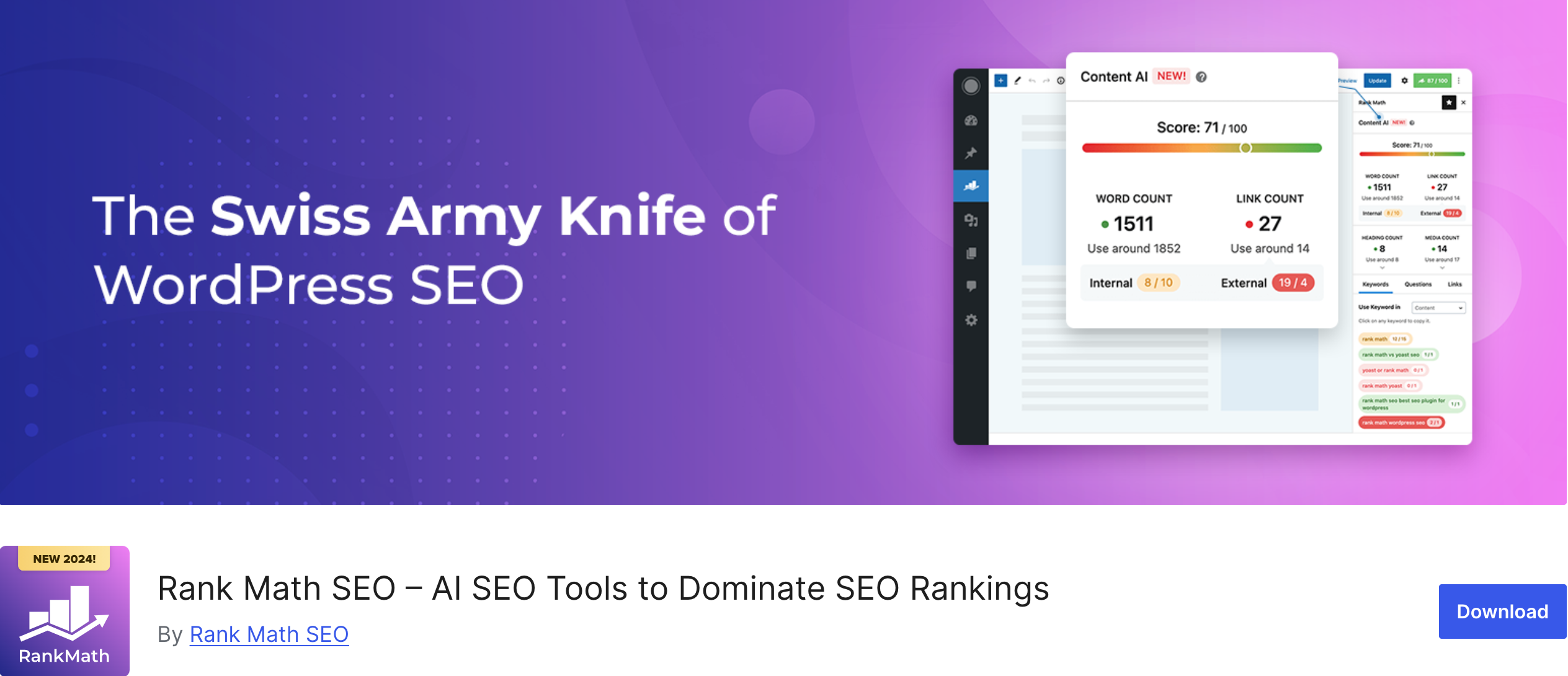 Плагин Rank Math SEO AI