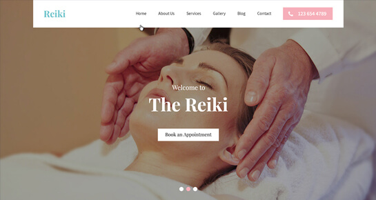 Reiki 물리 치료 WordPress 테마