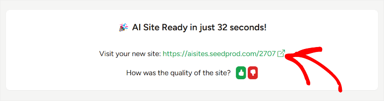 seedprod ai site ready