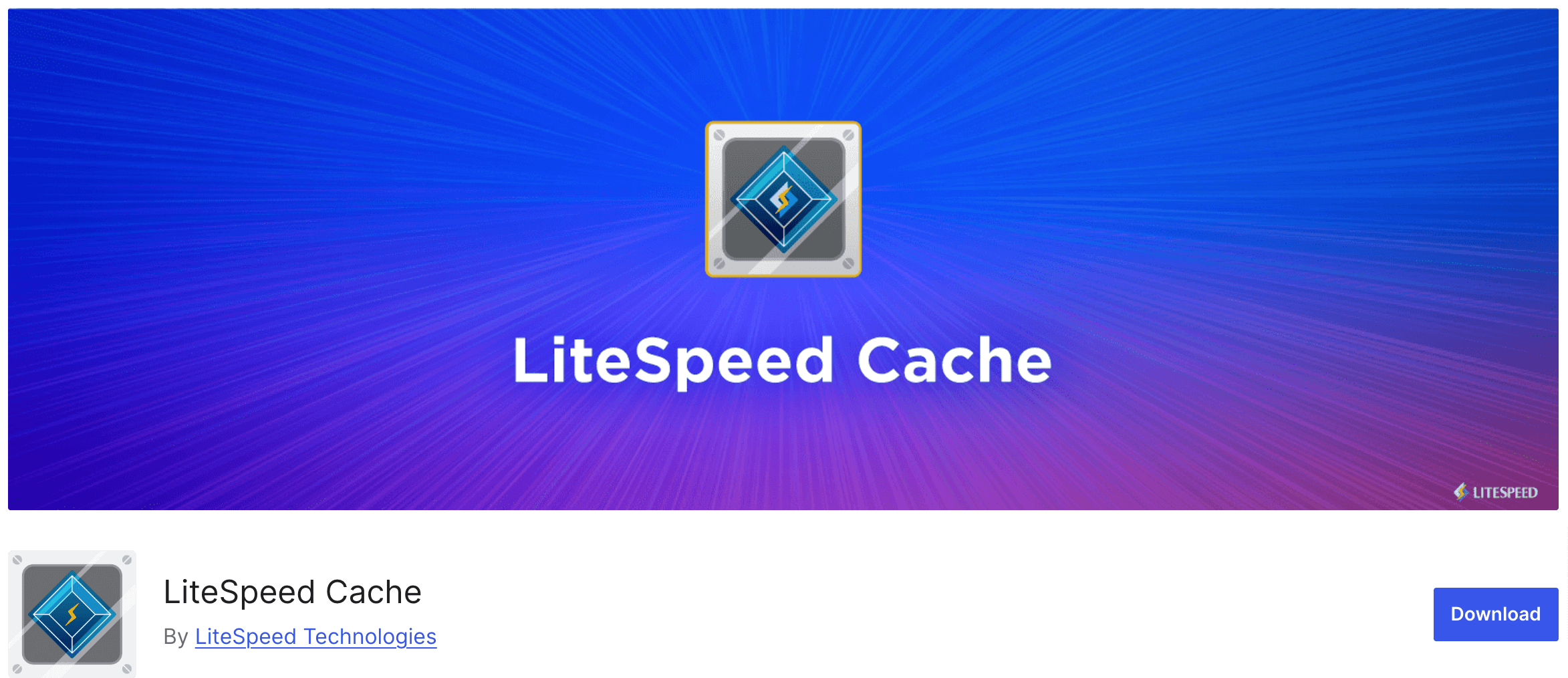 이것은 LiteSpeed ​​Cache 플러그인의 스크린샷입니다.