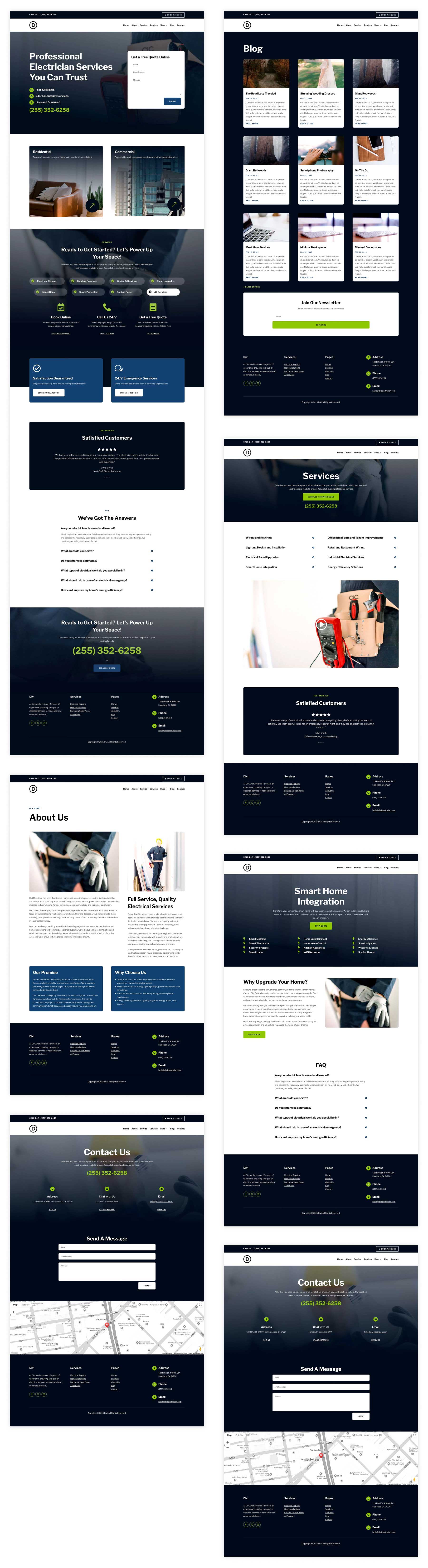 Divi の電気技師スターター サイト