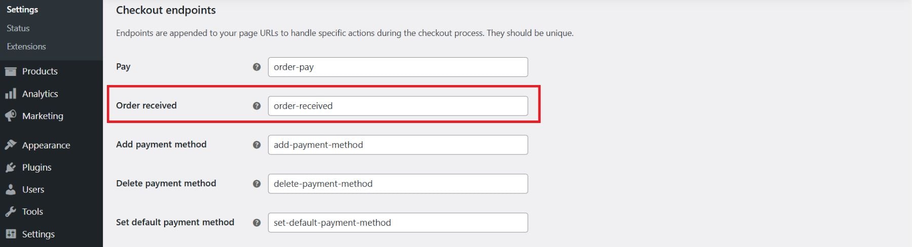 Puntos finales de pago de WooCommerce