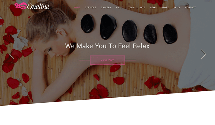 hair spa Oneline Theme image