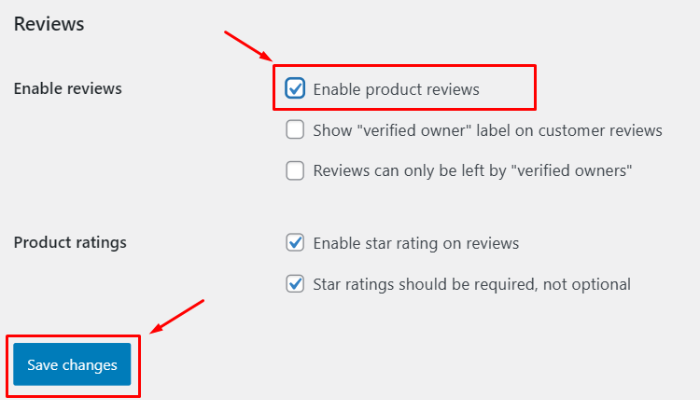 enable product review 1