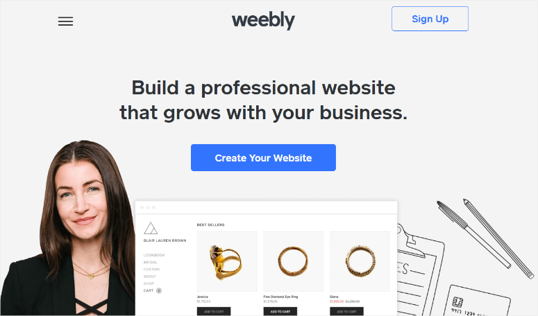 weebly homepage