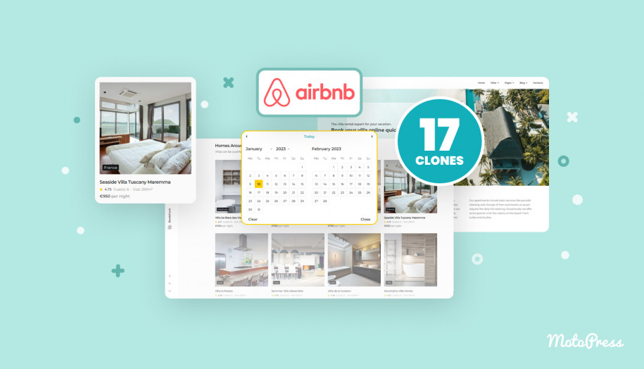 Airbnb クローンテーマが特集されました。